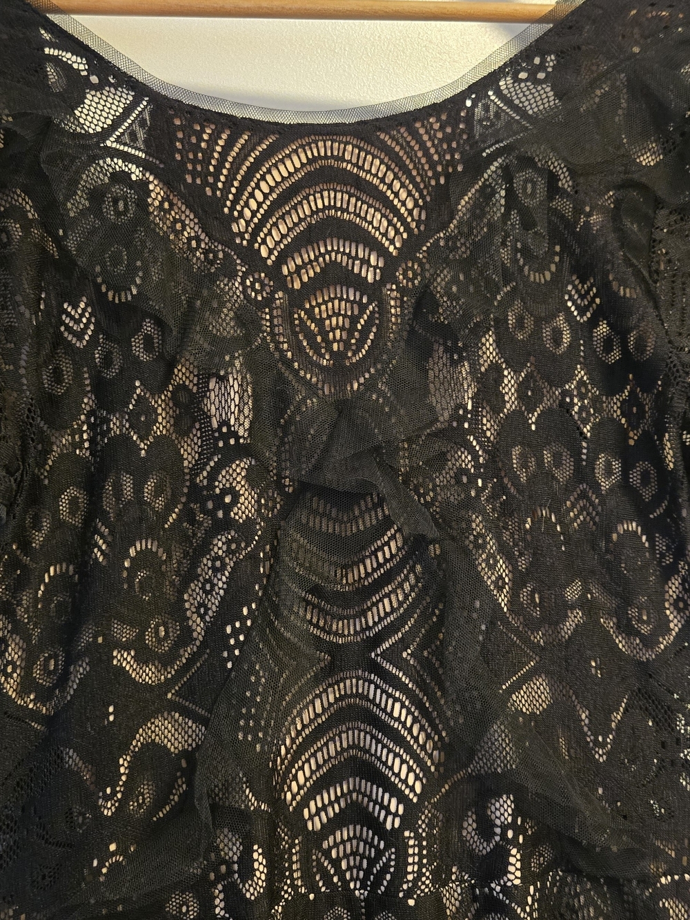 Black Lace Maxi Dress with Nude Lining BCBG small - Picture 2 of 7